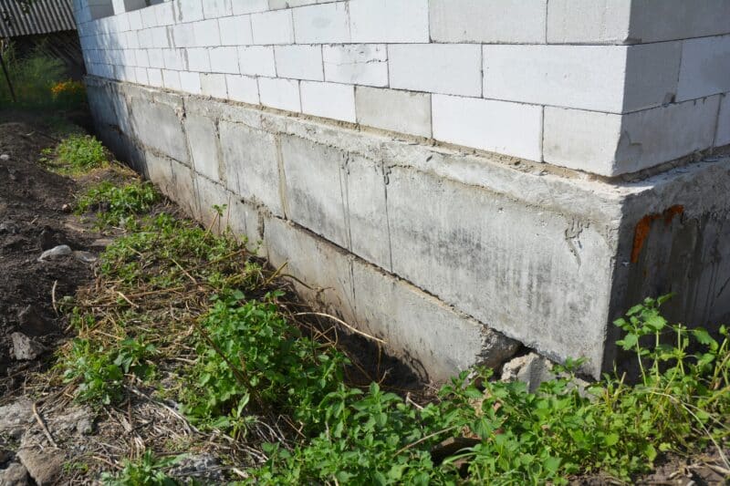 cement foundation of home